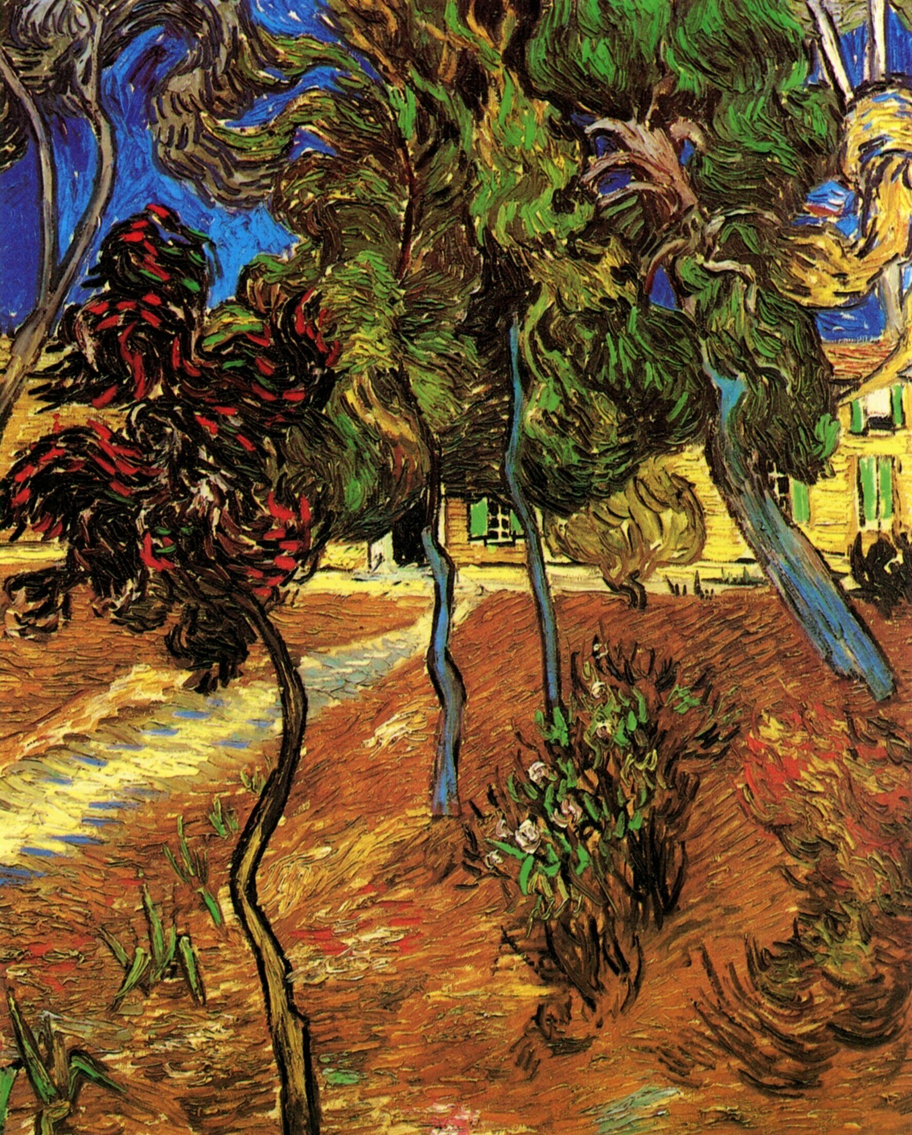  Ван Гог  Деревья в саду больницы Сен-Поль 